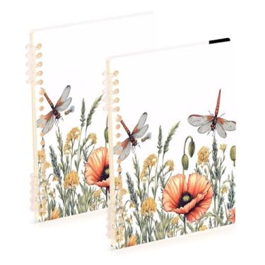 Imagem de Burbuja Cadernos com nome, papel pautado universitário A5 com 60 folhas, fichário para escritório, 2 unidades