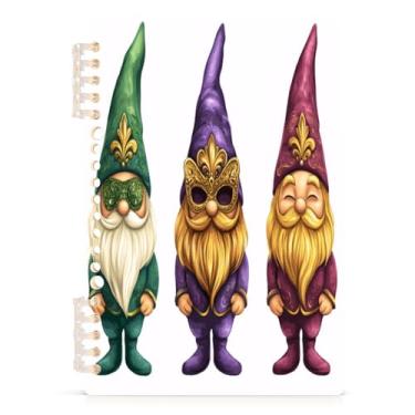 Imagem de Burbuja Caderno Gnomo Mardi Gras, papel pautado universitário A5 com 60 folhas, fichário para escritório, 1 pacote