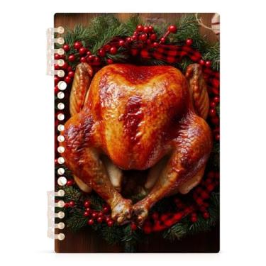 Imagem de Burbuja Caderno de Natal Turquia, papel pautado universitário A5 com 60 folhas, fichário para escritório, 1 pacote