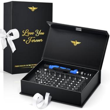 Imagem de Presente de Dia dos Namorados para homens, conjunto de chaves de fenda de precisão com 57 bits, presentes de aniversário para pai, marido, namorado, mini kit de ferramentas de reparo para computador