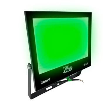 Imagem de Refletor LED Verde 200W YOE PRO Bivolt IP66 – Alta Potência, Economia e Resistência Profissional