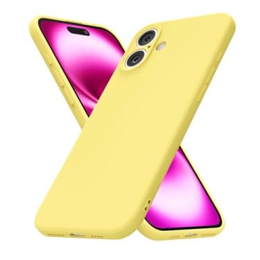 Imagem de uvcoat Capa de silicone para iPhone 16 Plus, capa fina de gel de borracha macia para mulheres e meninas, linda capa de telefone TPU fosco com proteção total da câmera, design simples minimalista