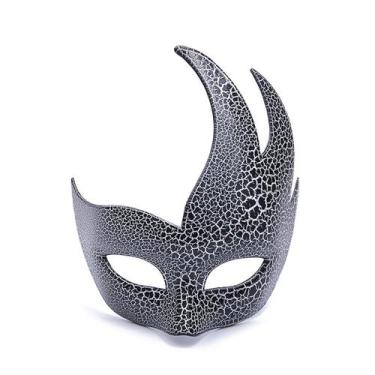 Imagem de Máscara de adereços de Halloween rachada em preto para o carnaval de H