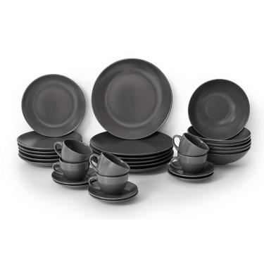Imagem de Aparelho de jantar Haus Concept Soho 30 peças Preto Fosco