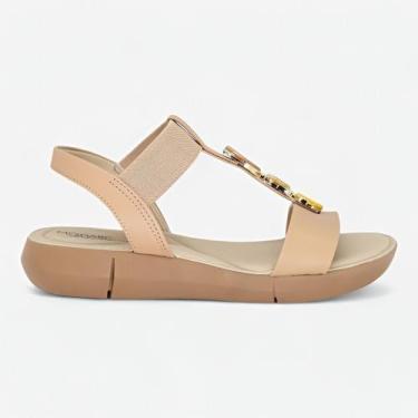 Imagem de Sandalia Modare Ultra Conforto Ortopedica Feminina Pedraria, Nude, 38