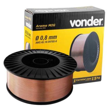 Imagem de Arame De Solda Mig 0,8 Mm Vonder 15kg Er70s-6 Profissional