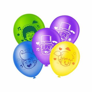 Imagem de Balão Mundo Bita Turma Colorido 8" 20 Unid. - Piffer