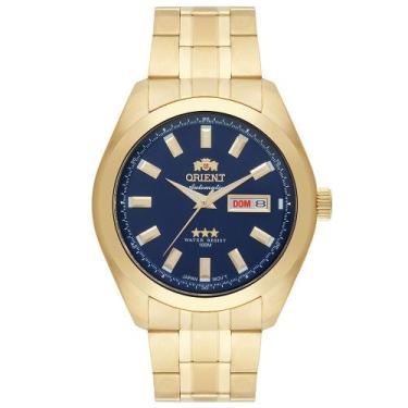 Imagem de Relógio ORIENT masculino automático dourado 469Gp075F D1Kx