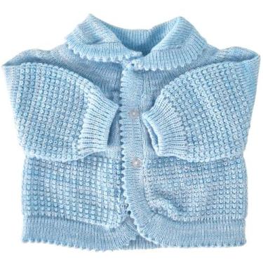 Imagem de Casaco de bebê manga longa cardigan de lã tricô Recém nascido - Confec
