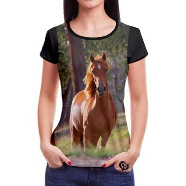 Imagem de Camiseta De Cavalo Feminina Roupa Blusa Animal Campo Est2 - Alemark