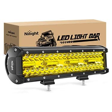 Imagem de Nilight - 18033C-A 12 polegadas 240W Luzes âmbares Combo de ponto e inundação 30000LM Barco de condução Led Off Road para caminhões, 2 anos de garantia