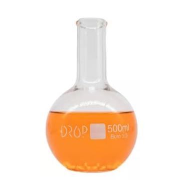 Imagem de Balão De Fundo Chato De Vidro Boca Estreita 500ml Neobio - SKU DG01111-500