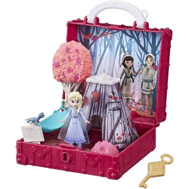 Imagem de Disney Frozen Pop Adventures Enchanted Forest Set Pop-Up Playset com Alça, Incluindo Elsa Doll, Toy Inspired 2 Movie