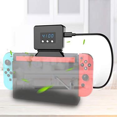 Imagem de EEEKit Ventilador de resfriamento para Nintendo Switch, cooler de exibição de temperatura para estação de ancoragem NS, velocidade ajustável do ventilador, alimentado por USB