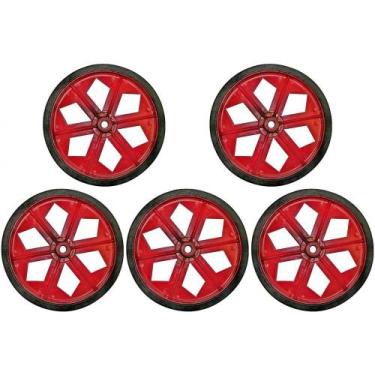 Imagem de Kit C/5 - Roda Carrinho Feira Politex