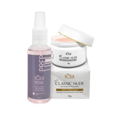 Imagem de Kit Volia Gel Classic Nude E Preparador Spray Profissional