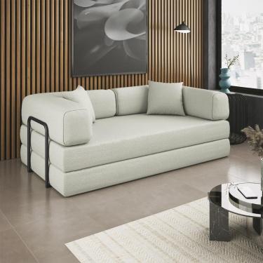 Imagem de Sofá Cama Colchão Casal Compactair Confortável Sala Balaqui
