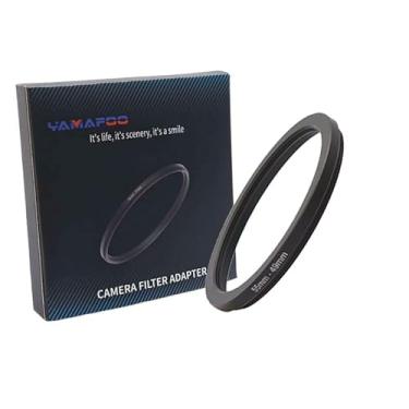 Imagem de Adaptador de anel de metal para cima/para baixo compatível com câmeras mirrorless DSLR Lens, conversor de rosca de filtro UV CPL ND, preto (55-49)