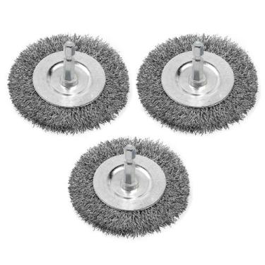 Imagem de Conjunto de escovas de arame BeQell para furadeira com 3 peças de copo