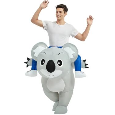 Imagem de Fantasia inflável de coala para adultos, fantasia engraçada de coala, para Halloween, Natal, fantasia, animal, cosplay, festa, fantasia