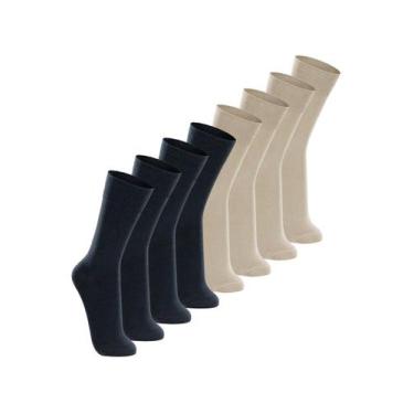 Imagem de Kit com 8 Pares de Meias Casual Lupo 1210-201 Colorido, Azul marinho, 