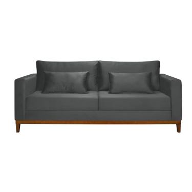 Imagem de Sofá Bahamas 2,00 Veludo Confort Casa Imperial Sala de Estar (Grafite 163)