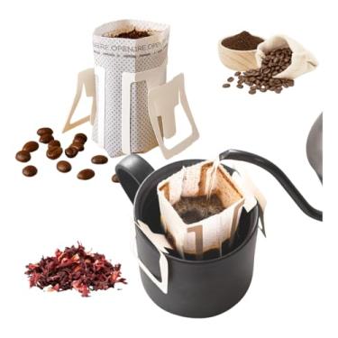 Imagem de 50 Filtros café,chá dose individual descartavel suporte Monodose Dose Única Gourmet Drip Coffee Infusões