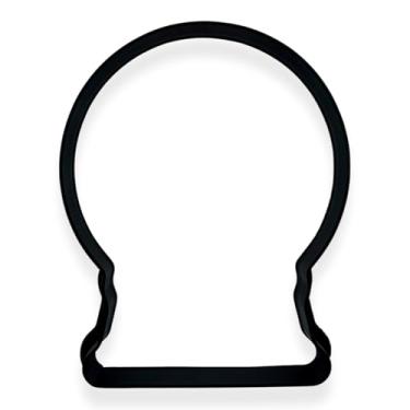 Imagem de Cortador de biscoito de globo de neve com design fácil de empurrar (11,4 cm)