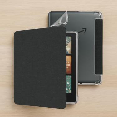 Imagem de Capa para Kindle Paperwhite 12ª Geração 2024 e Kindle Colorsoft Signature Edition, Capa protetora traseira de TPU macio transparente