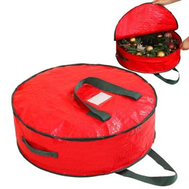 Imagem de Armazenamento de guirlanda de Natal – Suporte grande para guirlanda de Natal | organizadora à prova d'água com zíper para dia de Ação de Graças, , movimento, Halloween, apartamento, feriado