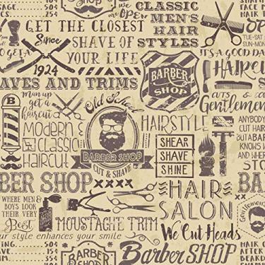 Imagem de Papel de Parede Barbearia Vintage Retro 57x270cm