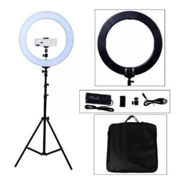 Imagem de Ring Light R19 Rl18 80w 448 Leds 48cm + Suporte  Celular + Tripe - LC 
