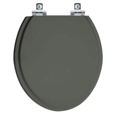 Imagem de Assento Sanitário Com Amortecedor Convencional Oval Cinza Vip Para Vaso Deca