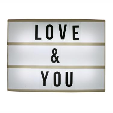 Imagem de Placa Luminaria De Mesa Led 60 Letras
