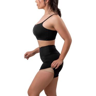 Imagem de Conjunto Academia Shorts Duplo + Top Fitness 2 Peças - Urbanela, Preto