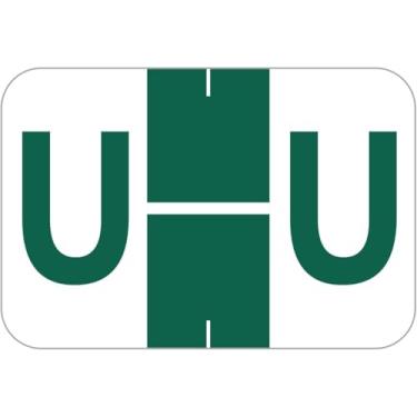 Imagem de 240 peças de etiquetas de pasta de arquivos, alfabeto, guias de índice de código de cores alfabéticas compatíveis com Smead 2,5 cm x 1-1/5.1 cm Barkley/Sycom FABKM - Adesivos Alpha compatíveis com a