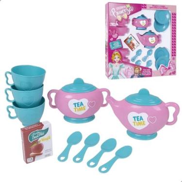 Imagem de Kit Chá da Tarde Bule + Xícara + Pires + Colher Kids Brinquedo Infanti