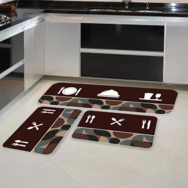 Imagem de Passadeira Cozinha, Kit 3 Tapetes para Cozinha Antiderrapante Mandala Vermelha, Elegante e Refinado(18)