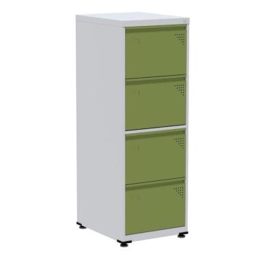 Imagem de Armário De Arquivo De Aço Pandin 4 Gavetas Gavetas Cinza-verde Miró
