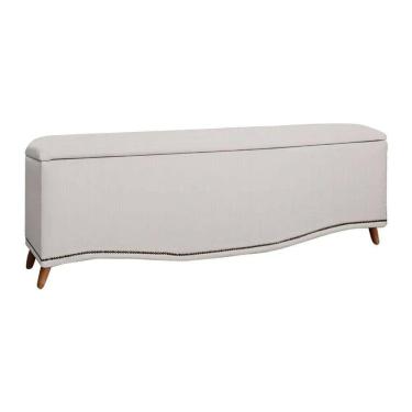 Imagem de Calçadeira Sapateira Baú Holanda 140cm De Largura Linho Star Confort Branco
