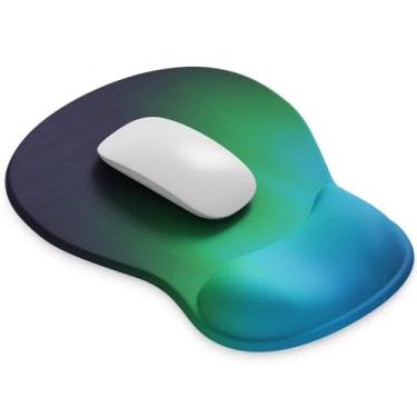 Imagem de Tapete de mouse ErgoComfort Gel para descanso de pulso - Mouse pad ergonômico para escritório com suporte de pulso - antiderrapante, design de acessórios de mesa para decoração de casa e jogos