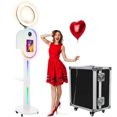 Imagem de ZLPOWER Cabine fotográfica para iPad de 10,2 polegadas, 10,5 polegadas, 27,7 cm, 11 polegadas, 12,9 polegadas, 33 cm, para câmera, cabine fotográfica, suporte para estação de selfie, controle de