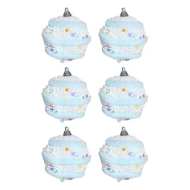 Imagem de Fancyes Conjunto de 6 bolas de Natal decorativas, pingentes charmosos para pendurar na árvore de Natal, para casa, jardim e outras festas de fim de, Style C
