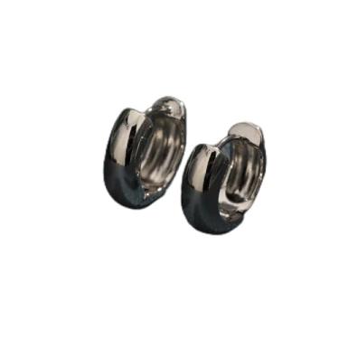 Imagem de Brincos de argola banhados a ouro 14 K, brincos grossos para mulheres, acessórios hipoalergênicos e leves, joias de ouro/prata, presentes para mulheres, one size, Cobre, Sem pedra preciosa