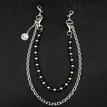 Imagem de Corrente de calça turquesa para mulheres e homens, corrente corporal boho, gótica, hip hop, punk, jeans, corrente de bolso para festas, uso diário, One Size, Plástico, Sem Pedra Preciosa