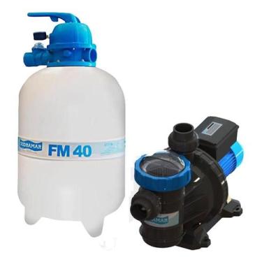 Imagem de Conjunto Filtrante P/ Piscinas Fm 40 + Bomba 1/2 Cv Sodramar - FILTER