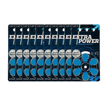 Imagem de 60 Pilhas Baterias 675 PR44 Aparelho Auditivo Extra Power 10 Cartelas C/ 6 Unidades