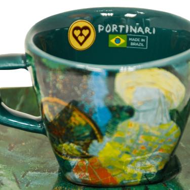 Imagem de Xícara de Porcelana Portinari com Pires 3 Corações Peneirando Café 75ml