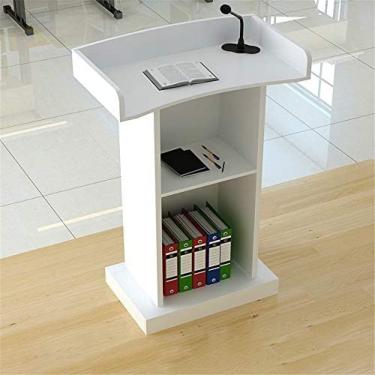 Imagem de Pódio De Púlpito Branco Com Gaveta Para Cerimônias, Recepções E Eventos - Ideal Para Campus De Empresa, Restaurante E Casamento,Branco,sem Gaveta,Pleasant63