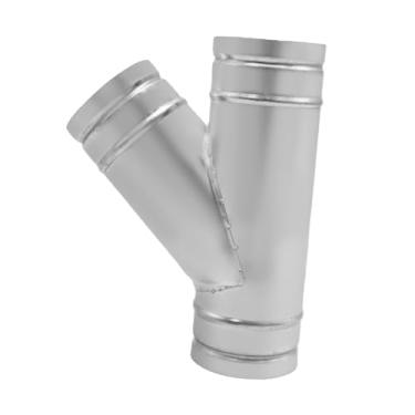 Imagem de Encaixe de duto em forma de Y de 45 graus, encaixe de mangueira de duto de 3 vias, encaixe de duto de 10 cm para exaustores, entradas de ar de ventilação dividida de saída de secador, aplicações de